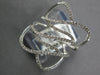 ESTATE LARGE .25CT DIAMOND 14KT WHITE GOLD 3D CLASSIC MULTI LEAF FUN RING