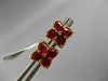 1.42CT DIAMOND & AAA RUBY 18KT ROSE GOLD 3D PEAR SHAPE FLOWER STAR STUD EARRINGS