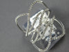 ESTATE LARGE .25CT DIAMOND 14KT WHITE GOLD 3D CLASSIC MULTI LEAF FUN RING