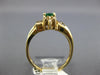.68CT DIAMOND & AAA EMERALD 14KT YELLOW GOLD OVAL & ROUND FLOWER SWIRL FUN RING