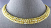 ESTATE LARGE 69.17CT FANCY YELLOW DIAMOND 18KT YELLOW GOLD 3 ROW TENNIS NECKLACE