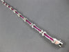 ESTATE 3.37CT DIAMOND & AAA RUBY 18K WHITE GOLD ROUND & PRINCESS TENNIS BRACELET