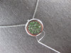 ESTATE .48CT AAA TSAVORITE 14K WHITE GOLD 3D CLASSIC ROUND PAVE FLOATING PENDANT