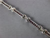 ESTATE 3.37CT DIAMOND & AAA RUBY 18K WHITE GOLD ROUND & PRINCESS TENNIS BRACELET