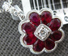1.46CT DIAMOND & AAA RUBY 18KT WHITE GOLD ROUND & PEAR SHAPE INVISIBLE PENDANT