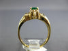 .68CT DIAMOND & AAA EMERALD 14KT YELLOW GOLD OVAL & ROUND FLOWER SWIRL FUN RING