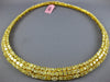 ESTATE LARGE 69.17CT FANCY YELLOW DIAMOND 18KT YELLOW GOLD 3 ROW TENNIS NECKLACE