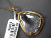 LARGE 12.53CT DIAMOND & AAA WHITE QUARTZ 14KT ROSE GOLD DIA BY THE YARD PENDANT