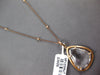 LARGE 12.53CT DIAMOND & AAA WHITE QUARTZ 14KT ROSE GOLD DIA BY THE YARD PENDANT