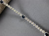 ESTATE 1.96CT DIAMOND & AAA SAPPHIRE 18KT WHITE GOLD MULTI HEART TENNIS BRACELET