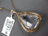 LARGE 12.53CT DIAMOND & AAA WHITE QUARTZ 14KT ROSE GOLD DIA BY THE YARD PENDANT