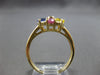 1.75CT DIAMOND & AAA MULTI COLOR SAPPHIRE 14K 2 TONE GOLD FLOWER FUN RING #27939