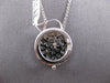 ESTATE .48CT AAA TSAVORITE 14K WHITE GOLD 3D CLASSIC ROUND PAVE FLOATING PENDANT