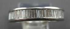 3.37CT DIAMOND PLATINUM BAGUETTE ETERNITY CHANNEL MULTI HEART ANNIVERSARY RING