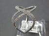 ESTATE WIDE .29CT DIAMOND 18KT WHITE GOLD 3D MULTI ROW INFINITY X LOVE RING