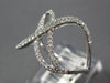 ESTATE WIDE .29CT DIAMOND 18KT WHITE GOLD 3D MULTI ROW INFINITY X LOVE RING