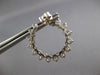 ESTATE LARGE 4.25CT DIAMOND 18K WHITE GOLD CLASSIC SIDEWAY HOOP HANGING EARRINGS