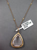 LARGE 11.47CT DIAMOND & AAA PINK QUARTZ 14KT ROSE GOLD DIA BY THE YARD PENDANT