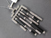 LARGE 5.25CT DIAMOND & AAA ONYX 18KT WHITE GOLD CHANDELIER FUN FLOATING PENDANT