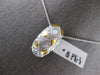ESTATE LARGE 2.13CT DIAMOND & AAA MOTHER OF PEARL 18KT WHITE GOLD SLIDER PENDANT
