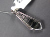 ESTATE LARGE .39CT DIAMOND & AAA TSAVORITE 14KT WHITE GOLD TIE FLOATING PENDANT