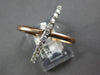 LARGE .55CT DIAMOND 14KT WHITE & ROSE GOLD 3D CRISS CROSS X INFINITY LOVE RING