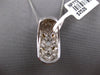 ESTATE LARGE 2.13CT DIAMOND & AAA MOTHER OF PEARL 18KT WHITE GOLD SLIDER PENDANT