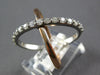 LARGE .55CT DIAMOND 14KT WHITE & ROSE GOLD 3D CRISS CROSS X INFINITY LOVE RING