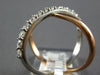 LARGE .55CT DIAMOND 14KT WHITE & ROSE GOLD 3D CRISS CROSS X INFINITY LOVE RING