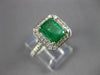 2.48CT DIAMOND & AAA EMERALD 14KT WHITE GOLD 3D EMERALD CUT HALO ENGAGEMENT RING