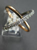 LARGE .55CT DIAMOND 14KT WHITE & ROSE GOLD 3D CRISS CROSS X INFINITY LOVE RING