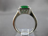 2.48CT DIAMOND & AAA EMERALD 14KT WHITE GOLD 3D EMERALD CUT HALO ENGAGEMENT RING