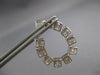 3.25CT DIAMOND 18KT WHITE GOLD 3D ROUND & BAGUETTE SIDEWAY HOOP HANGING EARRINGS