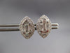 .94CT DIAMOND 18KT WHITE GOLD ROUND & BAGUETTE INVISIBLE MARQUISE STUD EARRINGS