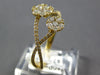 ESTATE .51CT DIAMOND 18KT YELLOW GOLD 3D DOUBLE FLOWER INFINITY LOVE KNOT RING