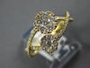 ESTATE .51CT DIAMOND 18KT YELLOW GOLD 3D DOUBLE FLOWER INFINITY LOVE KNOT RING