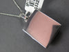 LARGE .73CT DIAMOND & AAA SAPPHIRE 18KT WHITE GOLD CLOVER SQUARE LOCKET PENDANT