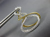 LARGE .63CT DIAMOND 18K 2 TONE GOLD MULTI ROW INFINITY OVAL FUN HANGING EARRINGS