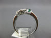 .91CT DIAMOND & AAA EMERALD 14KT WHITE GOLD PRINCESS TWO ROW LOVE KNOT FUN RING