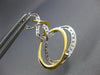 LARGE .63CT DIAMOND 18K 2 TONE GOLD MULTI ROW INFINITY OVAL FUN HANGING EARRINGS