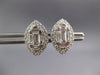 .94CT DIAMOND 18KT WHITE GOLD ROUND & BAGUETTE INVISIBLE MARQUISE STUD EARRINGS