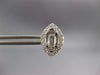 .94CT DIAMOND 18KT WHITE GOLD ROUND & BAGUETTE INVISIBLE MARQUISE STUD EARRINGS