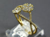ESTATE .51CT DIAMOND 18KT YELLOW GOLD 3D DOUBLE FLOWER INFINITY LOVE KNOT RING
