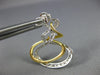 LARGE .63CT DIAMOND 18K 2 TONE GOLD MULTI ROW INFINITY OVAL FUN HANGING EARRINGS