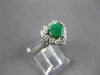 1.41CT DIAMOND & AAA EMERALD 14KT WHITE GOLD HEART SHAPE & ROUND ENGAGEMENT RING