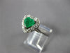 1.41CT DIAMOND & AAA EMERALD 14KT WHITE GOLD HEART SHAPE & ROUND ENGAGEMENT RING