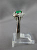1.41CT DIAMOND & AAA EMERALD 14KT WHITE GOLD HEART SHAPE & ROUND ENGAGEMENT RING