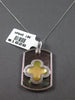 LARGE 8.77CT DIAMOND & AAA MOTHER OF PEARL 18KT WHITE GOLD FLOWER DOGTAG PENDANT