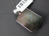 LARGE 8.77CT DIAMOND & AAA MOTHER OF PEARL 18KT WHITE GOLD FLOWER DOGTAG PENDANT