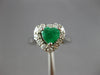 1.41CT DIAMOND & AAA EMERALD 14KT WHITE GOLD HEART SHAPE & ROUND ENGAGEMENT RING